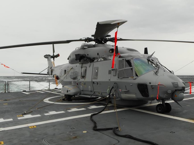 NH90 på fregatt (Foto: Forsvaret)