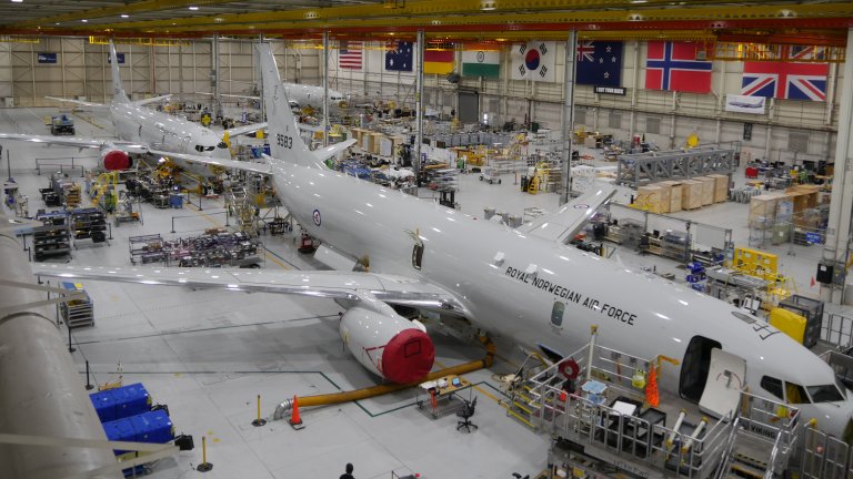 Viking under utrustning på Boeings fabrikk i Seattle i november 2021