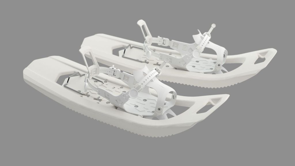 Trugene er utviklet for å gi et mer ergonomisk ganglag, og hver truge veier bare 1623 gram og er veldig enkel å ta på. Foto: Snowmotion AS