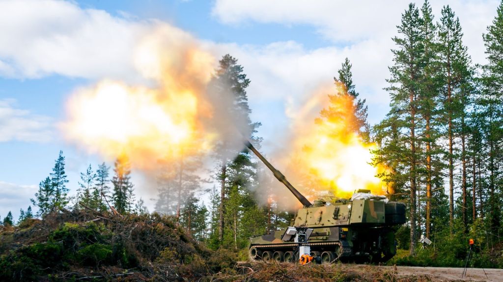 Det nye utstyret Norge kjøper skal brukes med Hærens artillerisystem Versatile Indirect Artillery System (VIDAR). Her er Hærens K9 artillerisystem. Foto: Frederik Ringnes/Forsvaret