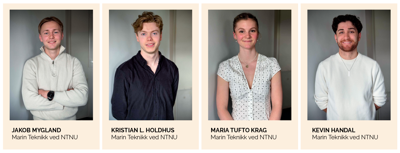 Profilbilde av fire studenter