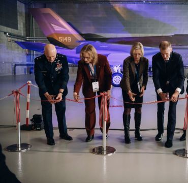 Offisiell åpning av den nye vedlikeholdsfasiliteten for F-35 kampfly, National Air Vehicle Depot (NAVD) på Rygge flystasjon. Foto: KONGSBERG 