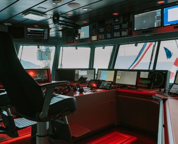 Broen om bord på KV Jan Mayen.